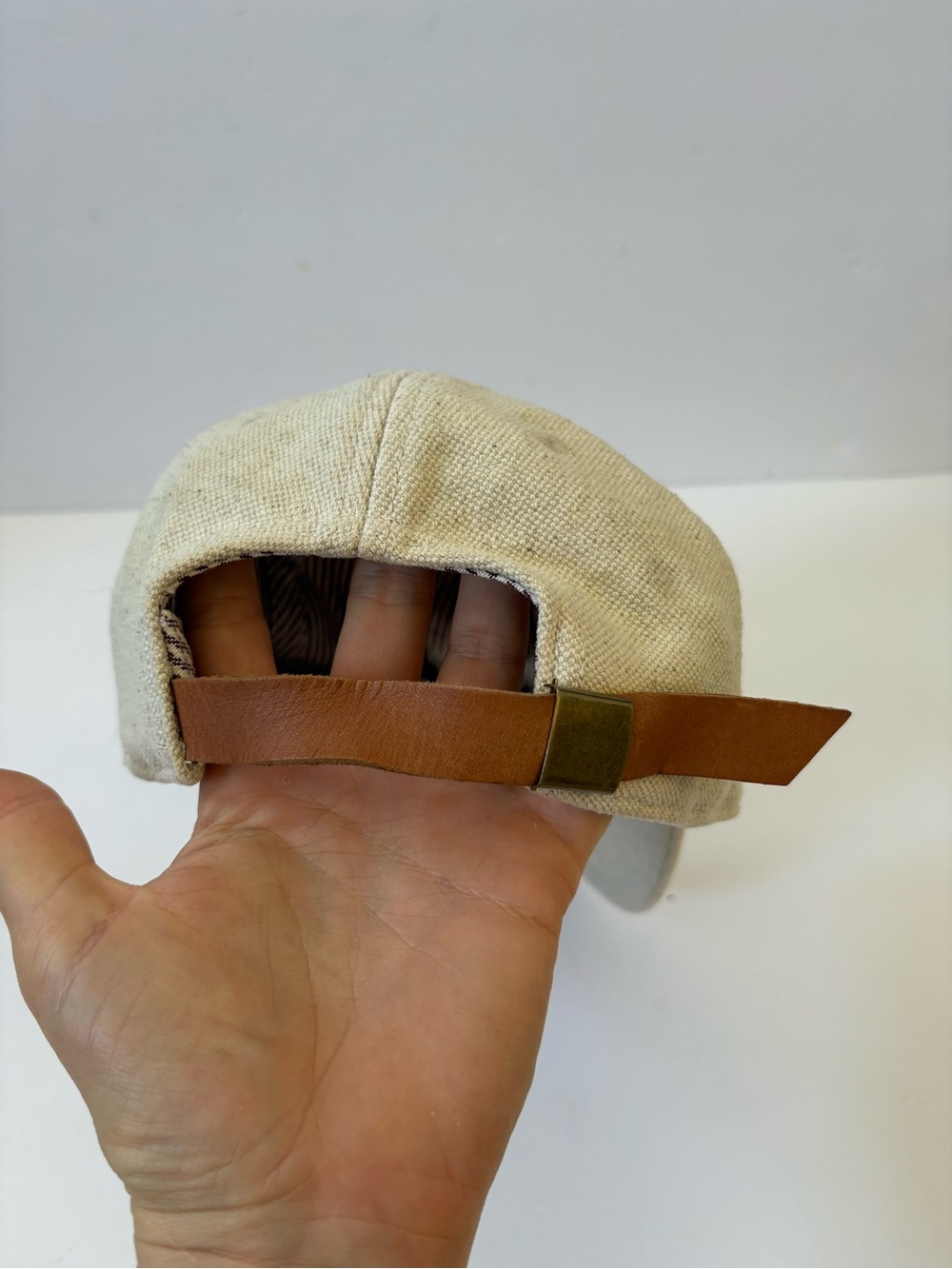 Madewell‎ Cotton Linen Baseball Hat Canvas Off White Hat Preppy Baddie - Picture 3 of 5